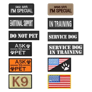 12-Piece Tactical Dog Patch Set