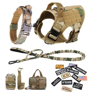 Tactical Dog Harness, Collar & Leash Set