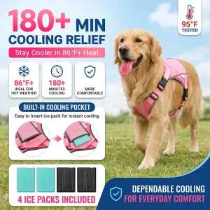Dog Cooling Vest with Replaceable Cooling Packs