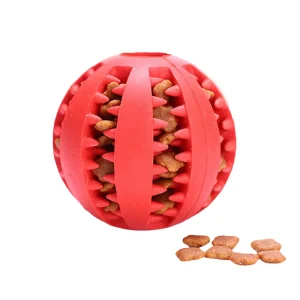 Interactive Rubber Dog Treat Ball
